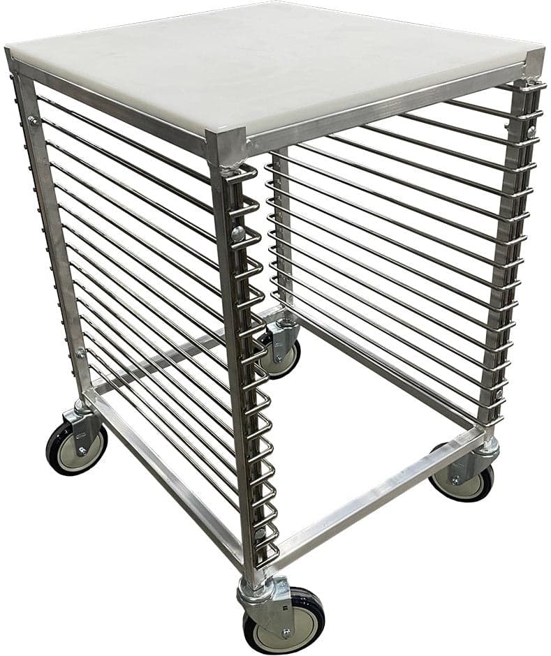 Winholt - Holds 7-18" Trays, Side Loading With Poly Top Half Height Pan Racks - AL-2607-30H-PT