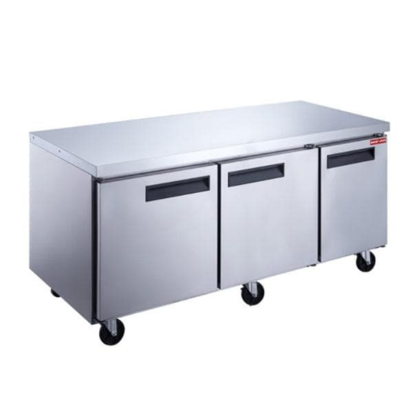 New Air NUR-072-SS 72″ Solid 3-Door Undercounter Refrigerator