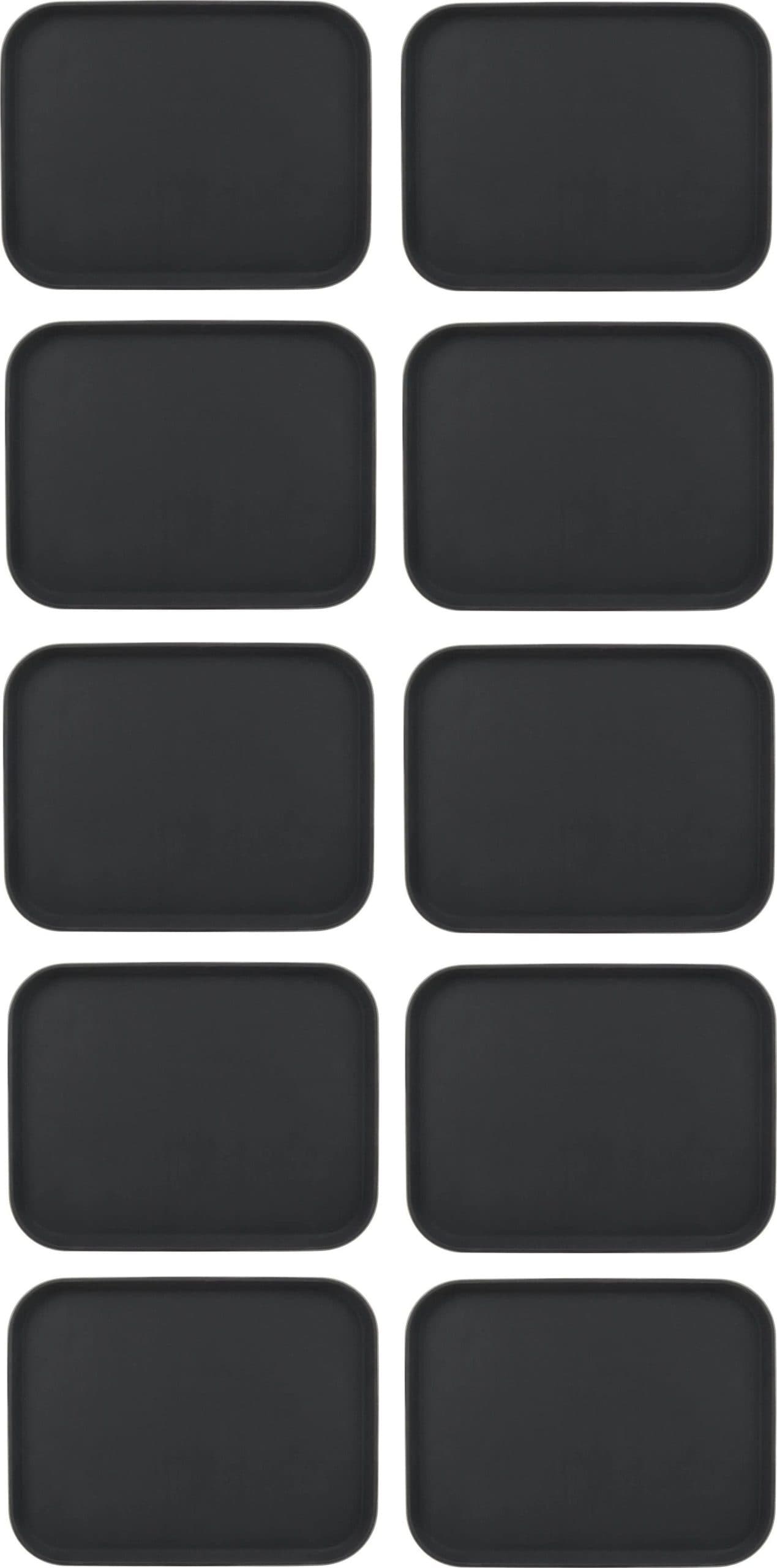 18″ x 14″ Rectangular Black Non-Slip Service Tray