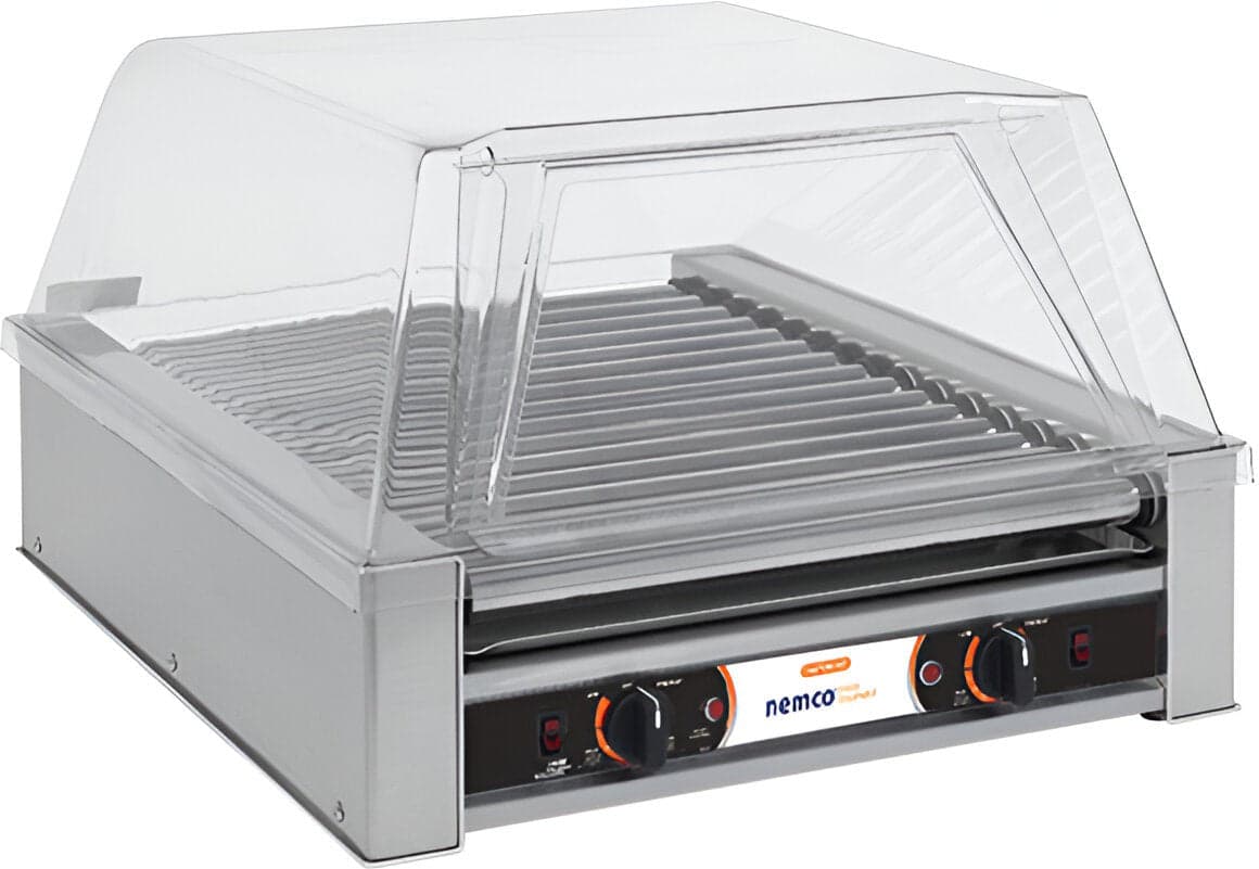 Nemco – 120V Narrow Hot Dog Roller Grill with 45 Hot Dog Capacity – 8045N (ETA 4-6 Weeks)