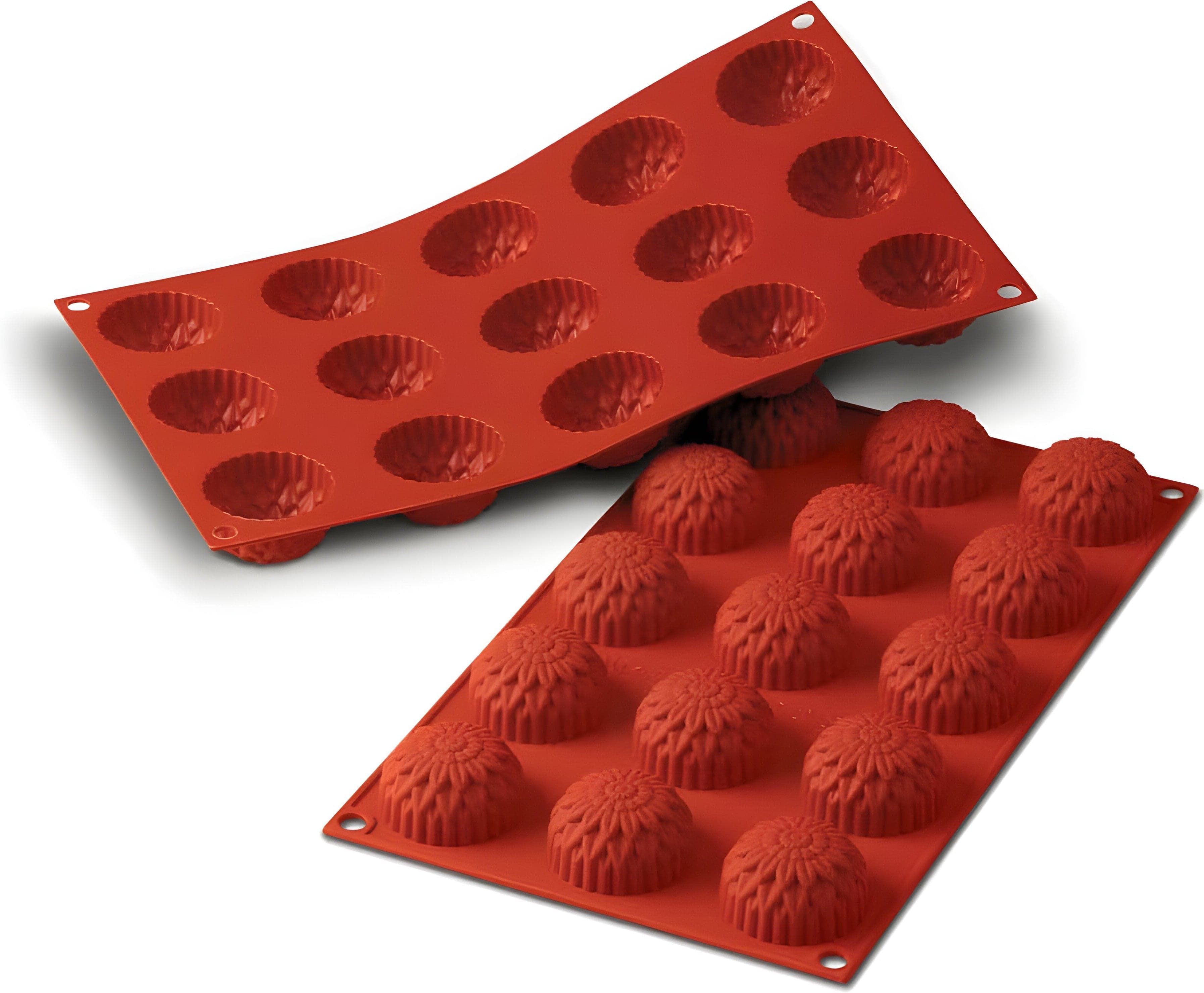 Silikomart – 1.7" x 1" Silicone 15 Compartment Small Dahlia Baking Mold – SF073