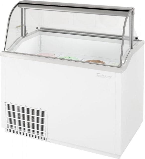 Turbo Air – 47″ White Low Curved Glass Ice Cream Dipping Cabinet – TIDC-47W-N (ETA 5-6 Weeks)