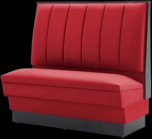 ATS Alex QuickShip Booth, 6-Channel Back, Single, 42" H x 46" L, Black