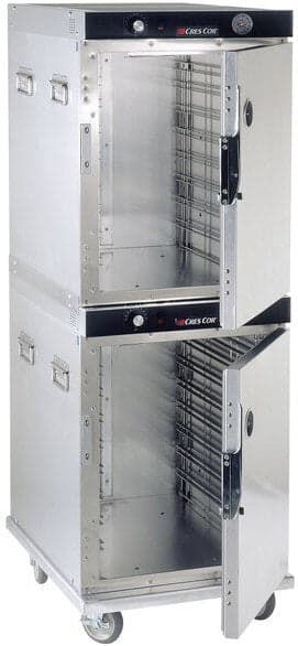 Cres Cor H339-214C 23.87″ Insulated Stainless Steel Mobile Stacked Hot Holding Cabinet – 120V/1,800W