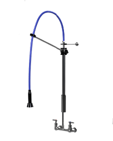 HIMI Products – Instinct Pre-Rinse Faucet Unit with 60″ Hose, Wall Mount Bracket & 8″ Wall Mount Base Faucet – IF6000-8W