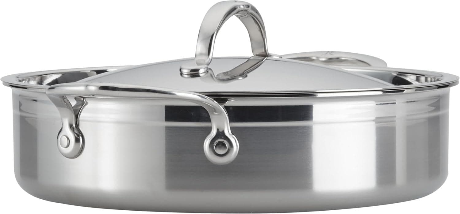 Hestan – Professional Clad 3.5 Quart Stainless Steel Sauteuse – 31775