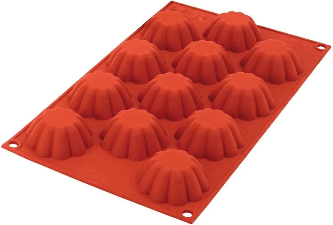 Silikomart – 2.2" x 0.86" Silicone #12 Compartment Mini Briochette Baking Mold – SF109