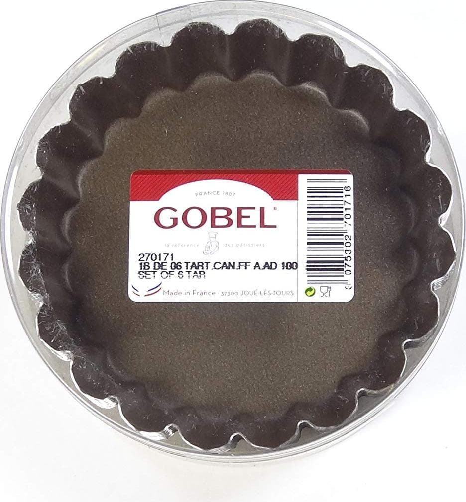 Gobel – 6 PC 4"x0.7" Nonstick Coating & Fluted Edge Tart Molds – 270171