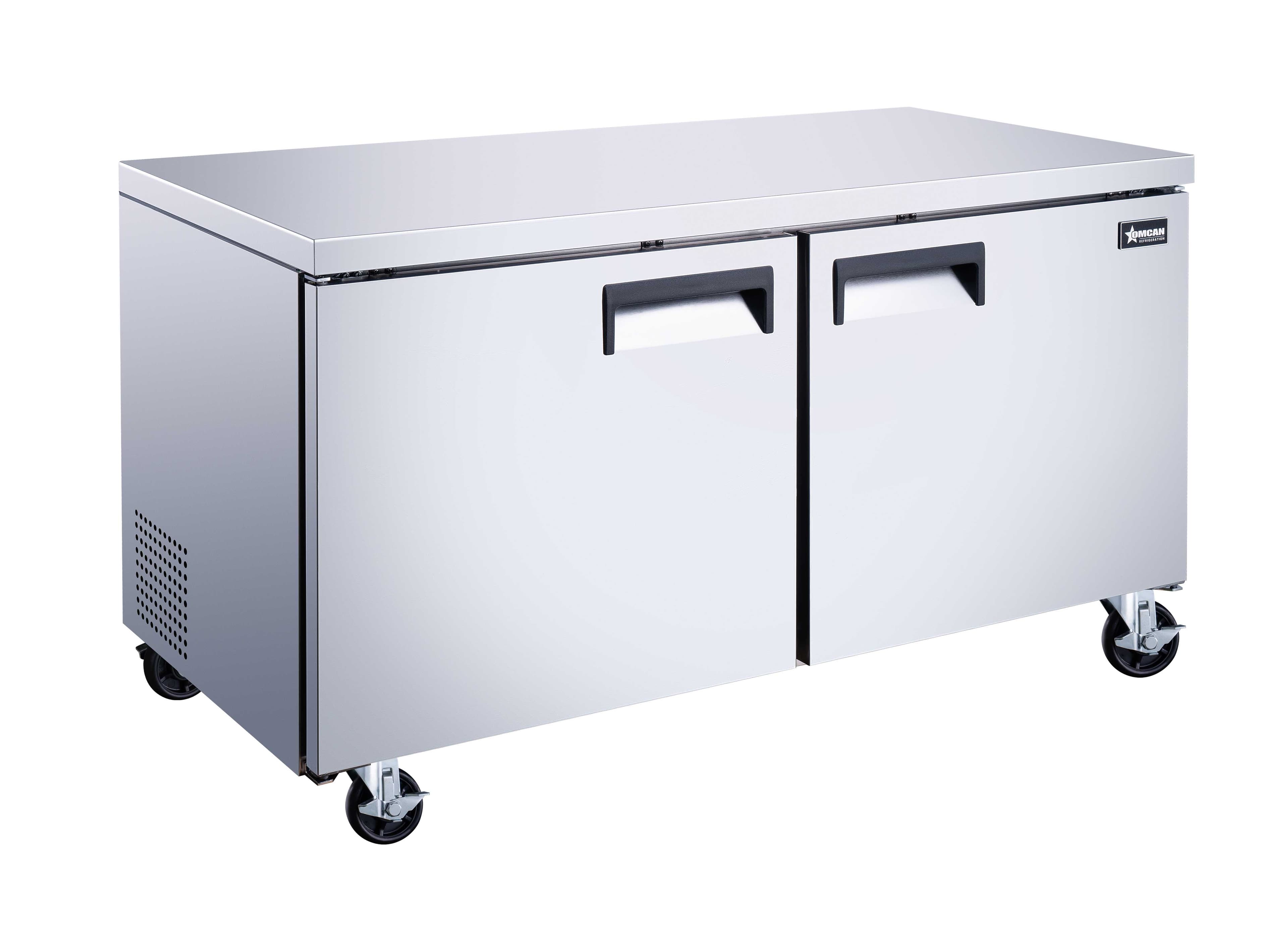 60″ Two (2) Door Undercounter Freezer, 15 cu.ft. (425 L), Stainless Steel