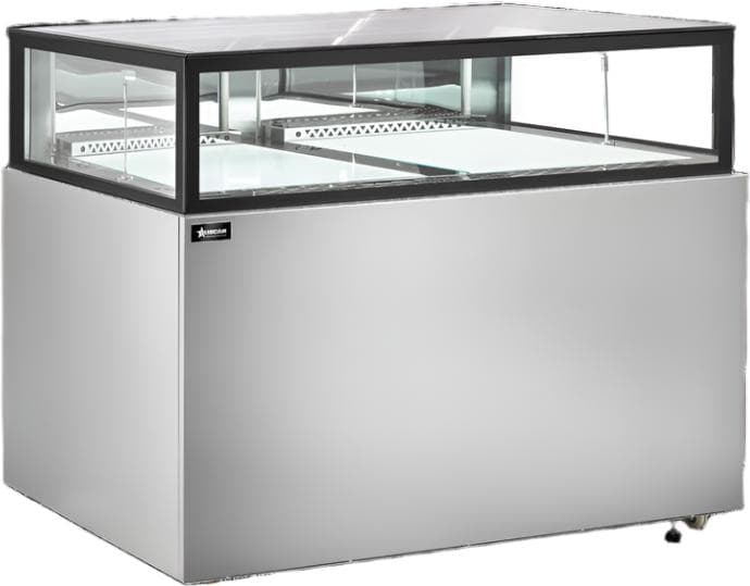 60” x 32” Flat Top Refrigerated Showcase, 16.7 cu.ft. (474 L), Stainless Steel