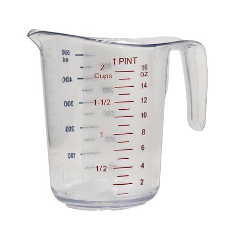 16 oz / 500 ml Clear Polycarbonate Measuring Cup