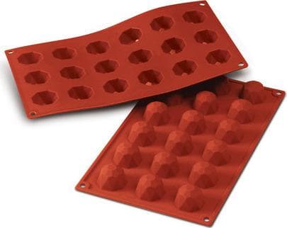 Silikomart – 1.3" x 0.9" Silicone 18 Compartment Big Diamond Baking Mold – SF049