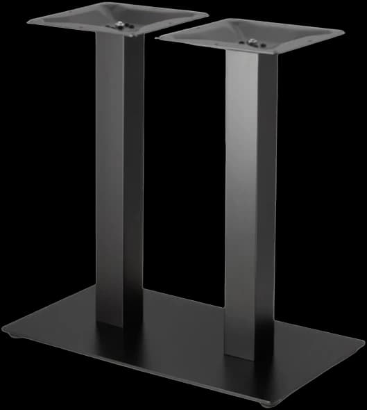 ATS Stainless Steel Flat Base, 16 x 28, Black, Dining Height