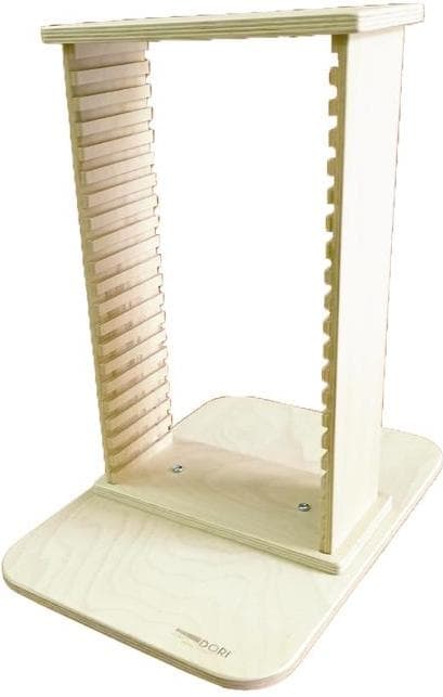 Linea Dori Beech Wood 20-Slot Rack for Pinsa Romana Serving Board