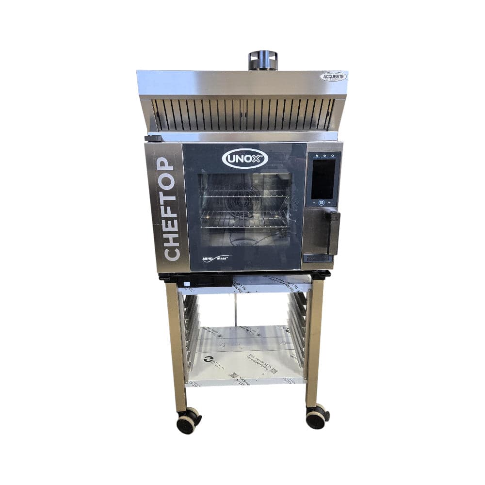 Unox XAVC-0511-EPRM Electric Countertop Combi Oven with XAVHC-HC11 Ventless Hood and Stand
