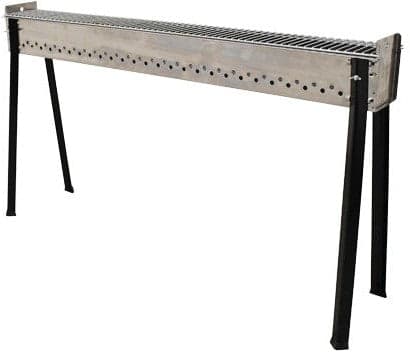 Stainless Steel Charcoal Spiedini BBQ Grill - Grid Size 21.3″ x 5.5″