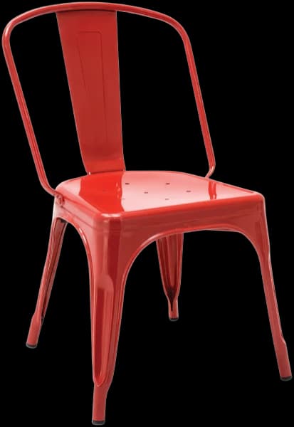 ATS AR-802L-RDG Tolix-Style Plus Chair, Red Gloss