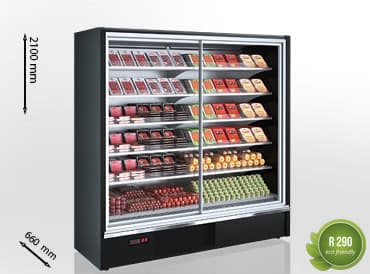 Hit-Line Indiana cube AV MT A Plug-In Multideck Cabinet