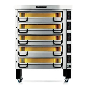 PizzaMaster – Three Stone Hearth, Five Deck, Modular Electric Deck Pizza Oven – 700 Series – PM 735ED
