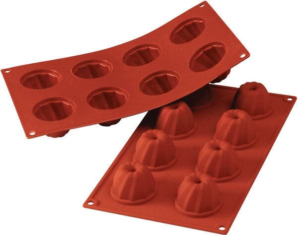 Silikomart – 2.1" x 1.4" Silicone 8 Compartment Small Gugelhopf Baking Mold – SF057