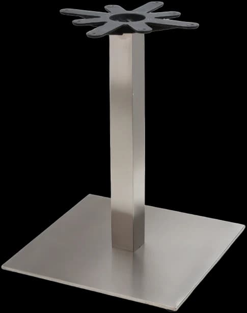 ATS Stainless Steel Flat Base, 22 in Square, Stainless, Dining Height