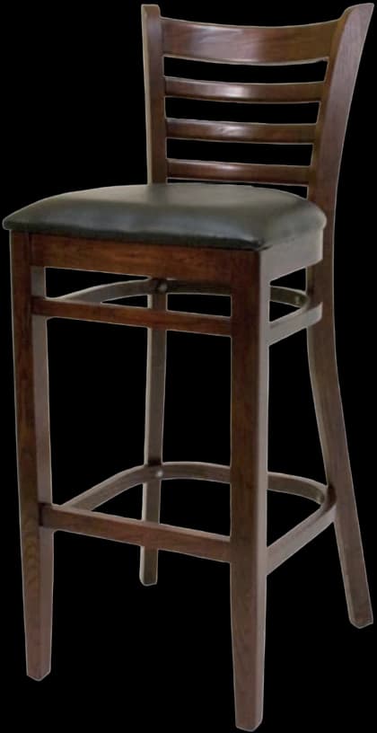 ATS 880-BS Wood Ladder Back Barstool