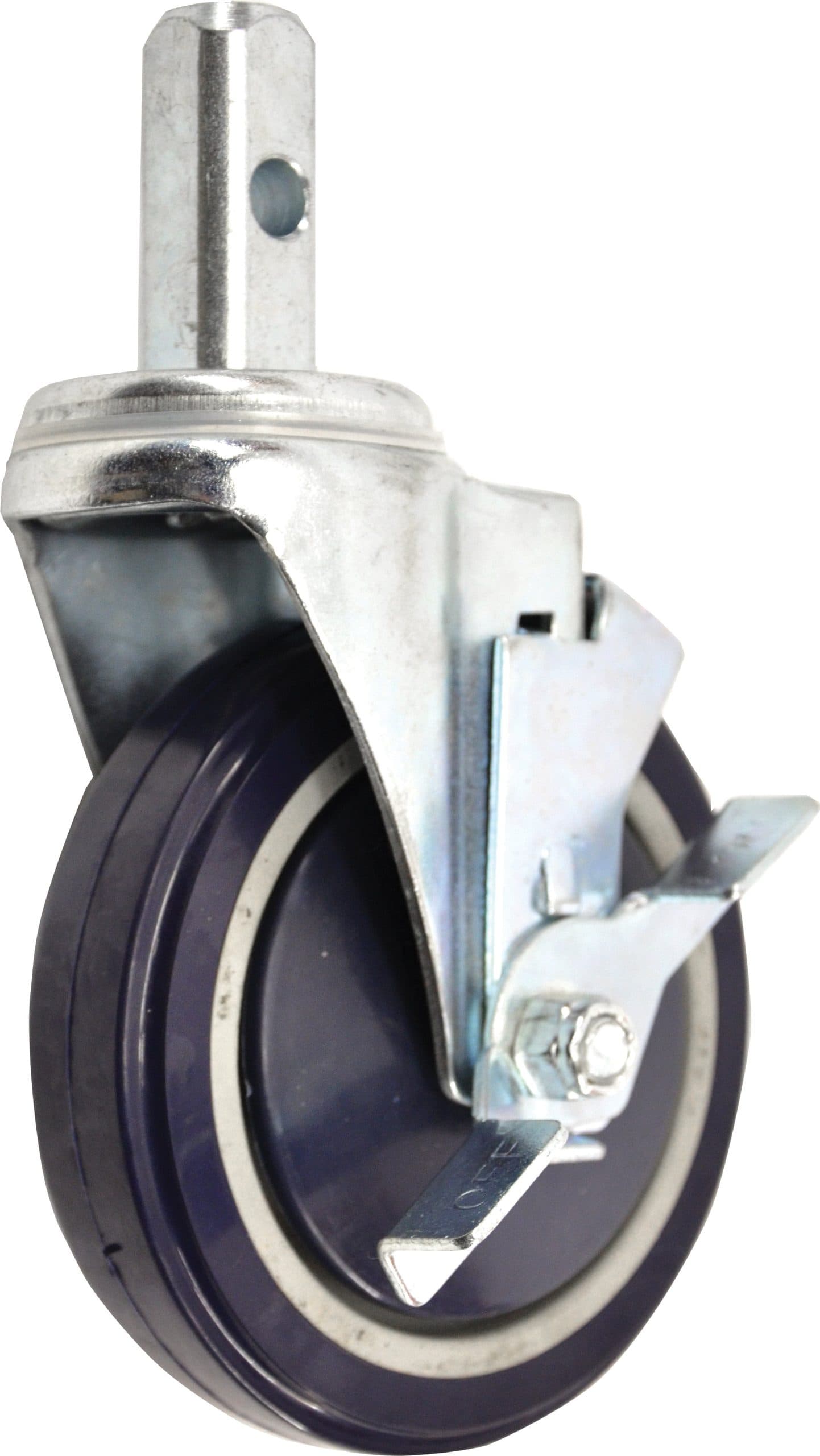 Heavy-Duty Caster with Brakes for Aluminum Pan and Lug Racks