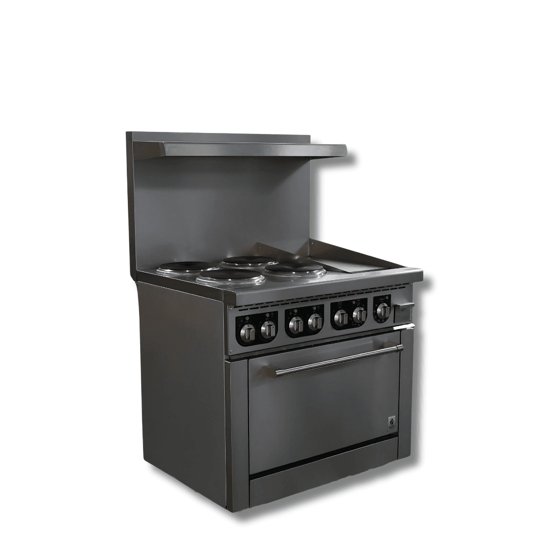 HOTZONE HZ-ER36-12G Electric Range 36" (4 Burner + 12"Griddle)