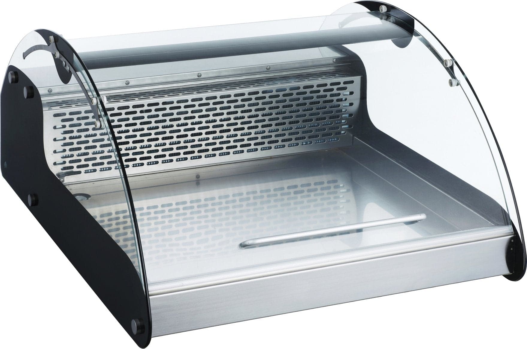 27″ Curved Glass Countertop Refrigerated Display, 4.2 cu.ft. (118L), Stainless Steel