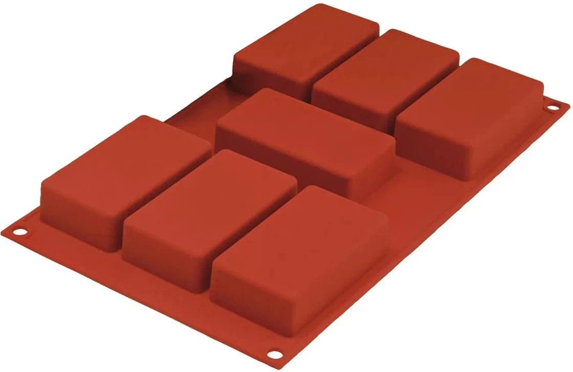 Silikomart – 3.4" x 1.8" x 0.9" Silicone #7 Compartment Rettangolo Baking Mold – SF110