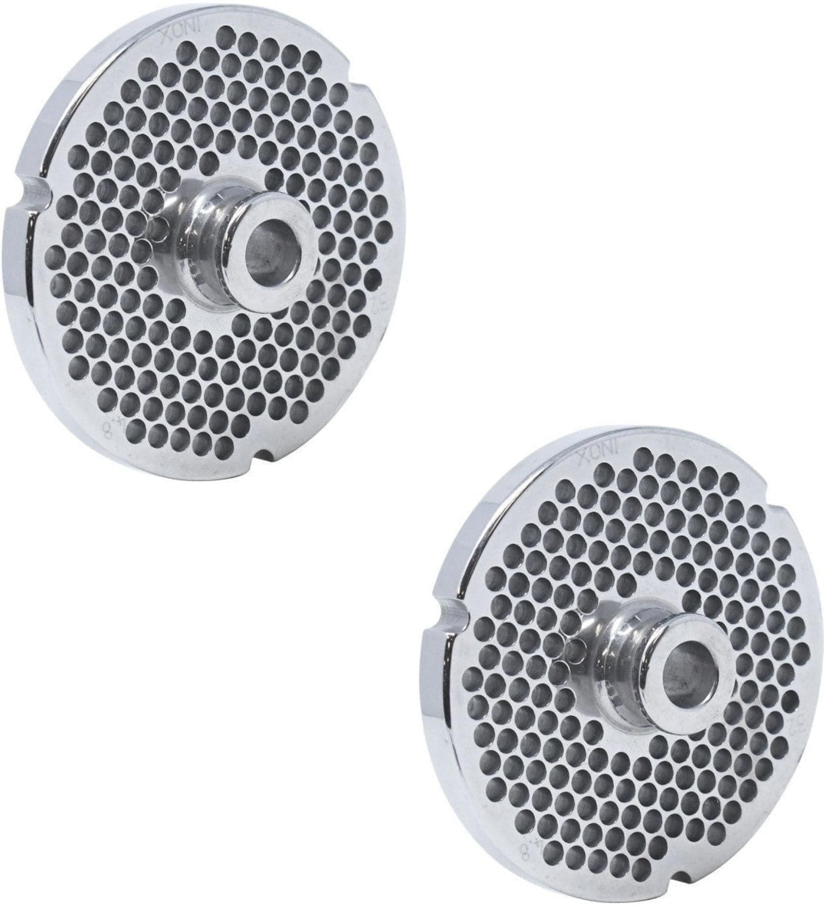 European Style #32 stainless steel plate with hub, 4.8mm (3/16″) – three notches/ round