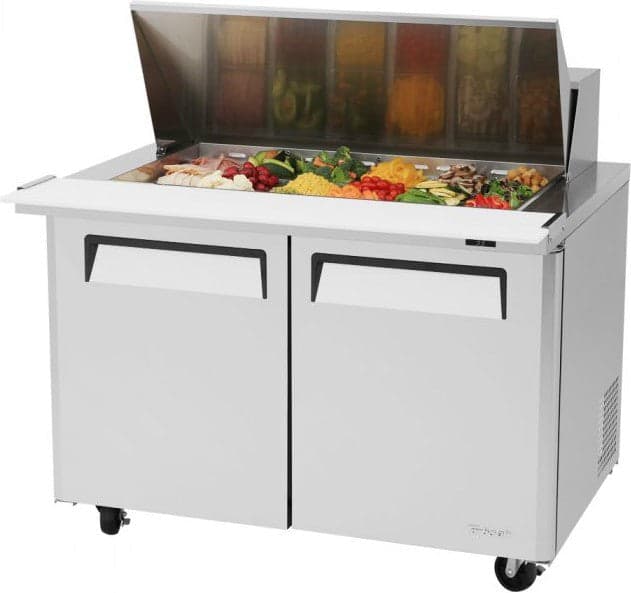 Turbo Air – M3 Series 48″ Mega Top Stainless Steel Refrigerated Sandwich Prep Table with 2 Doors – MST-48-18-N (ETA 5-6 Weeks)