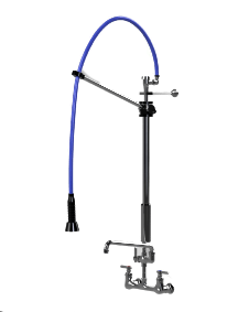 HIMI Products – Instinct Pre-Rinse Faucet Unit with 60″ Hose, Wall Mount Bracket, Vacuum Breaker, 8″ Wall Mount Base Faucet + 12″ Add-On Faucet – IF6001-8WAF