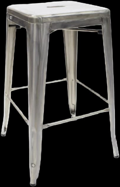 ATS AR-822BB-GDF Tolix-Style Plus Backless Barstool, Clear-Coat