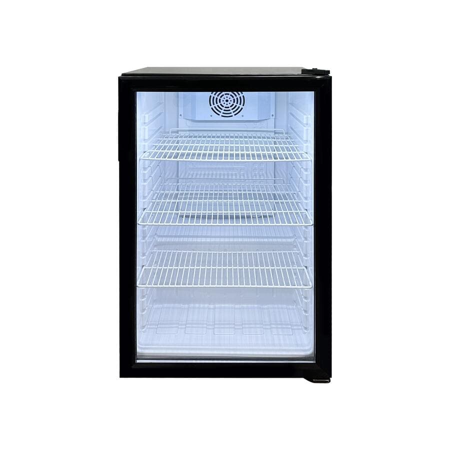 19″ One (1) Glass Door Countertop Display Refrigerator, 3.5 cu.ft. (98 L), Black