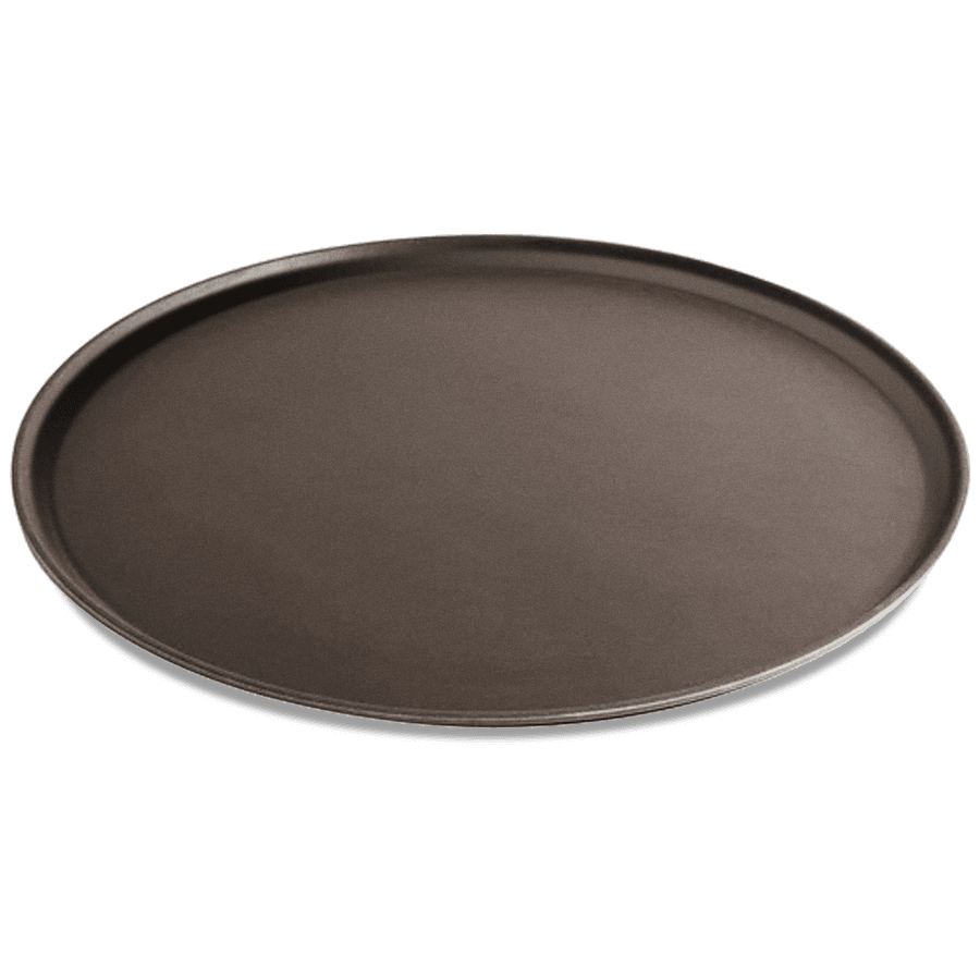 26" Non-slip Brown Oval Service Tray