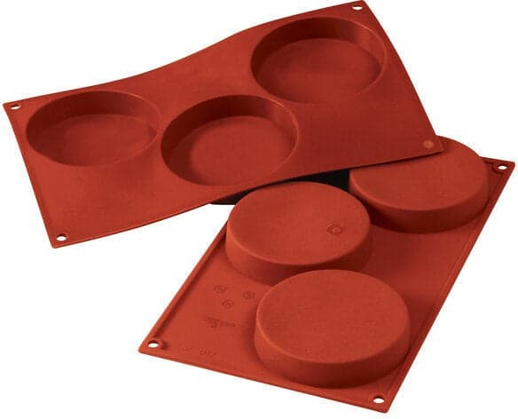 Silikomart – Silicone 3 Compartment Sponge Base Baking Mold – SF042
