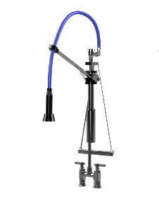 HIMI Products – Instinct Pre-Rinse Faucet Mini Unit with 36″ Hose, V Mount Bracket, Vacuum Breaker & 4″ Deck Mount Base Faucet – IF7004-4D
