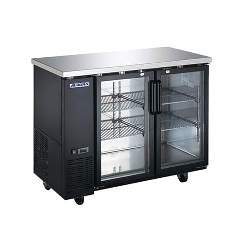 Omcan BB-CN-0012E-GH 49″ 2 Door Glass Back Bar Refrigerator