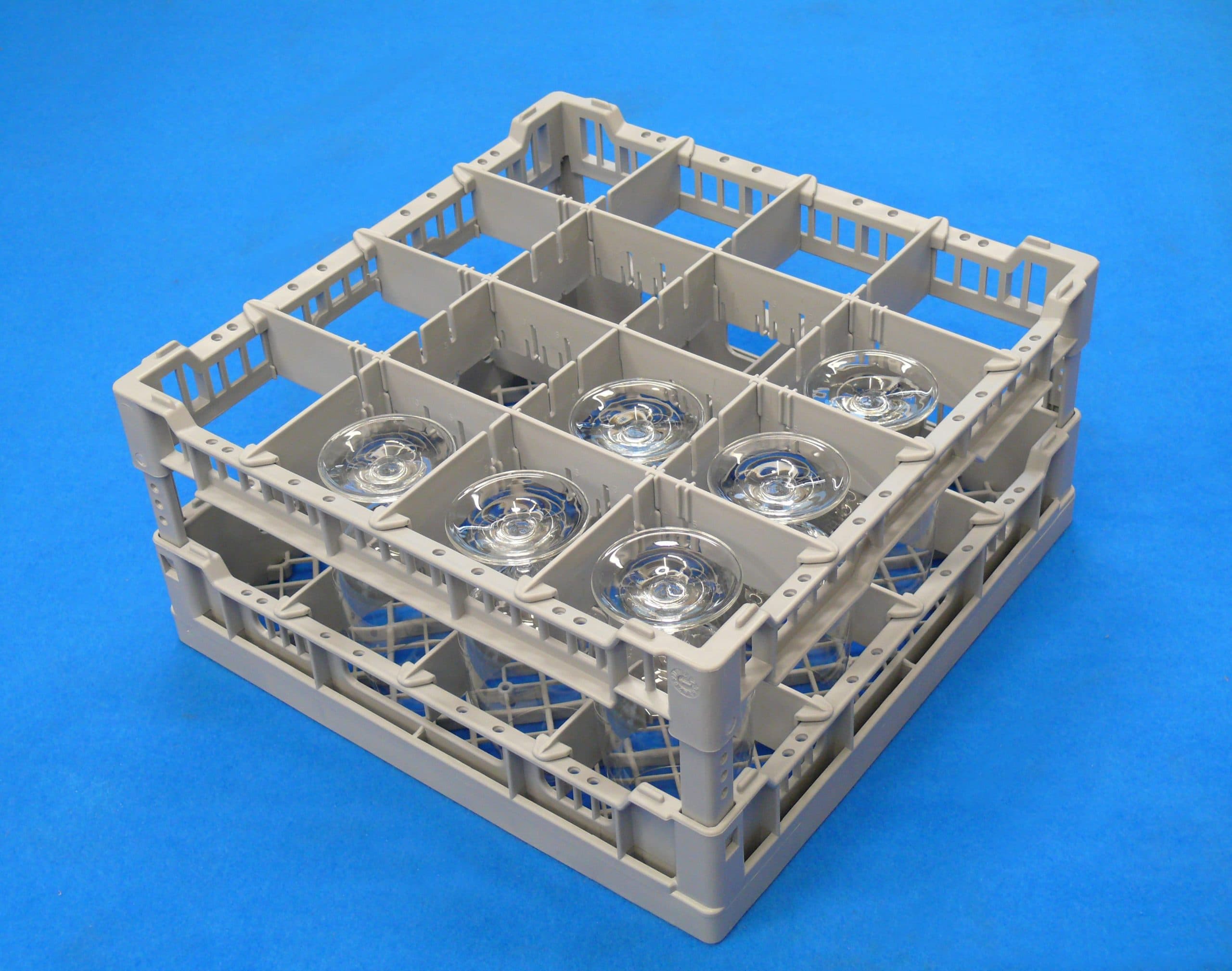 Lamber – Glass Rack with Compartments (16 Glasses)