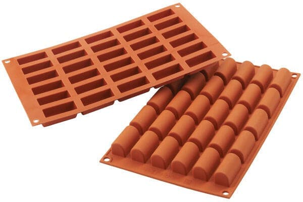 Silikomart – 1.7" x 0.7" x 0.78" Silicone #30 Compartment Mini Buche Baking Mold – SF129