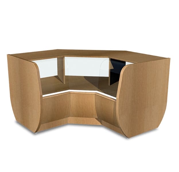 Igloo COCJ90-IN 59″ Inside Corner Cash Counter, Wood Finish