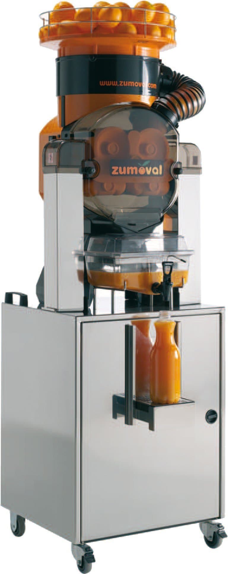 Zumoval FastTop Juice Extractor with Auto Feeder, Self-Cleaning System and Juice Level Detector, 45 Fruits per Minute | Trento