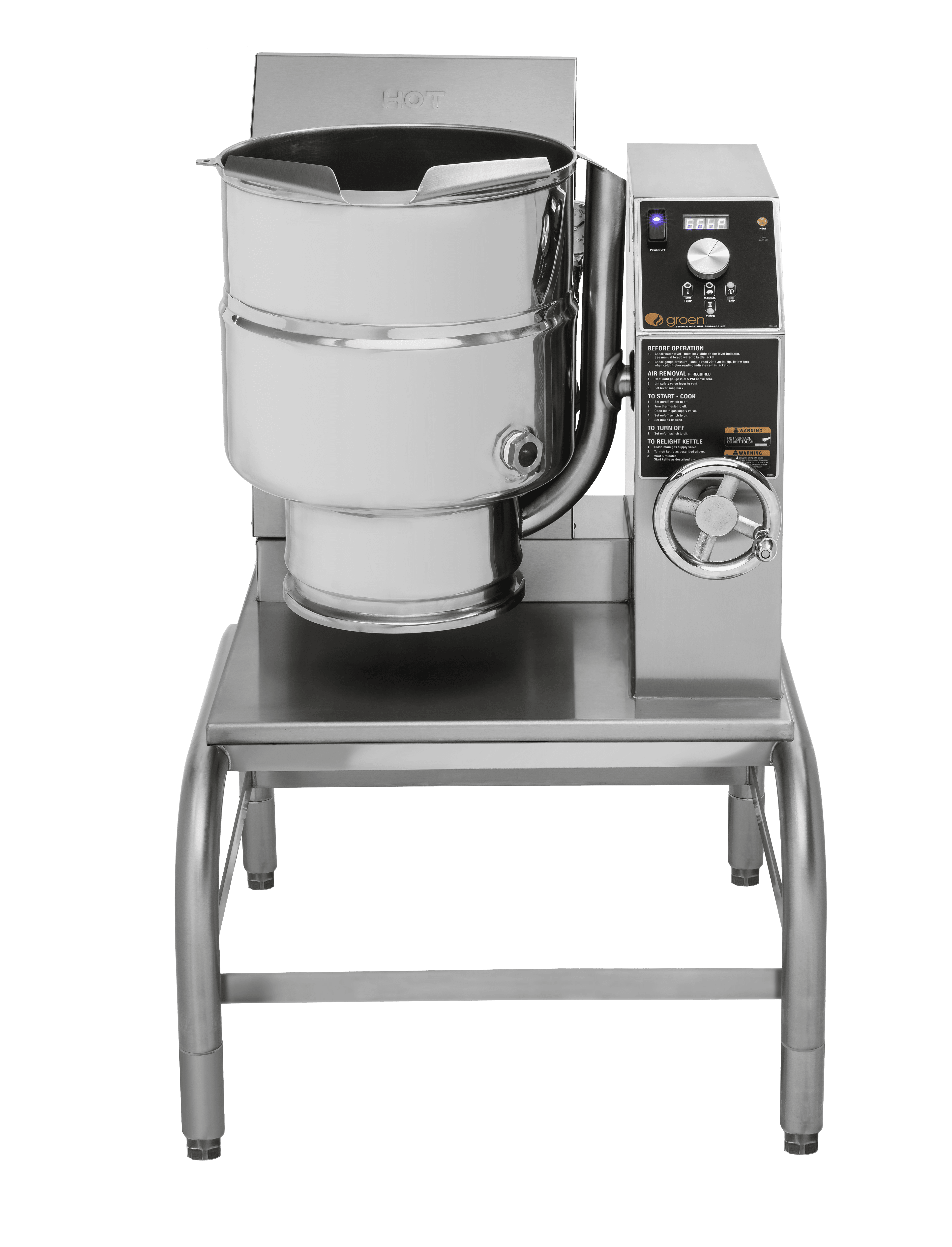 Groen – Steam-Jacketed Kettle, Crank Tilt, Table Top, Gas – TDHC-40A