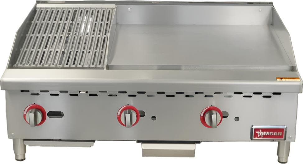 36″ Countertop Gas Combination Charbroiler and Griddle Combo- 95,000 BTU
