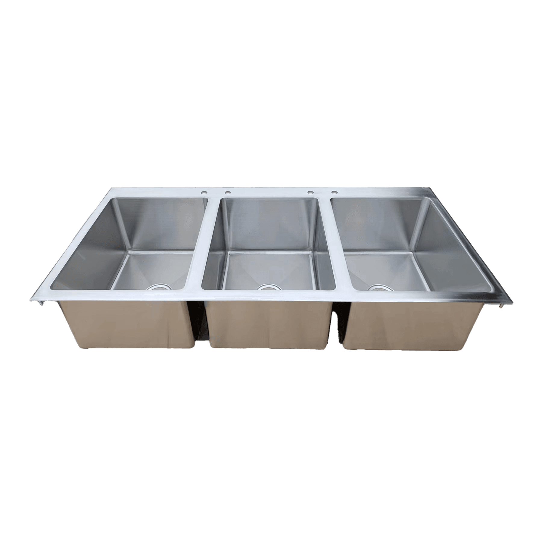 16″ x 20″ x 12″ Stainless Steel Triple Drop in Sink with Flat Top