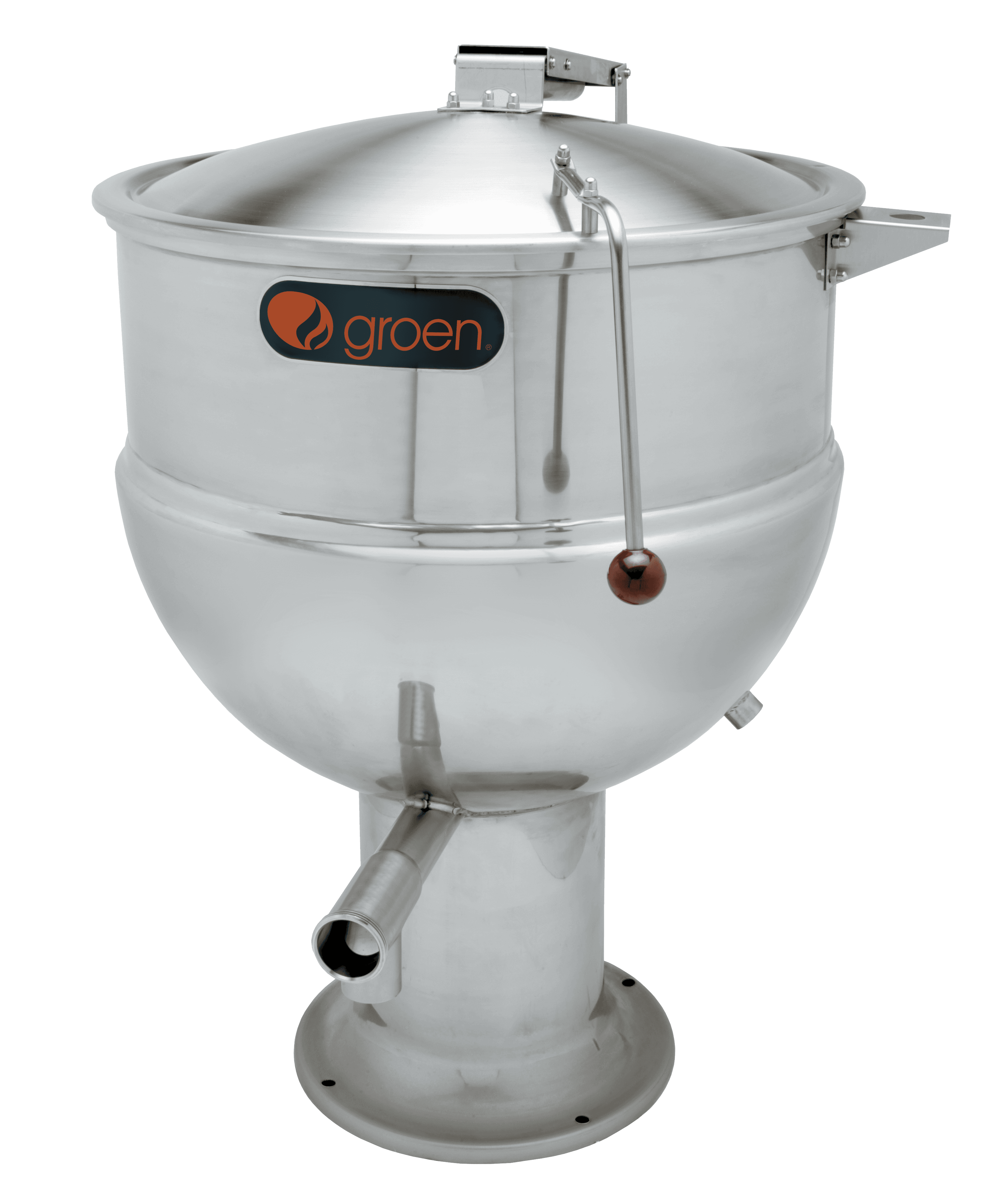 Groen – Steam-Jacketed Kettle, Stationary/NO Tilt, 2” Tangent Drawoff, Floor, Direct Steam – PT-125