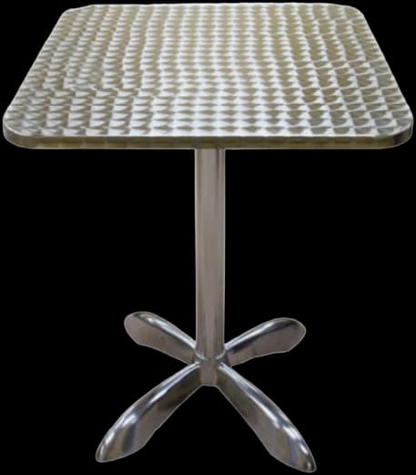 ATS Decorative Table, Modern Pattern Top on Chrome Aluminum Base, 28" x 45",30"H
