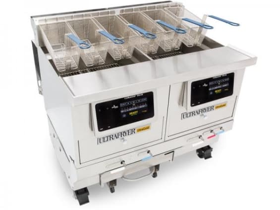 Ultrafryer – Right Size IR-RS Two Vat Commercial Gas Fryer with UltraClear Plus Filtration – IRRS-20x14-2-UCP
