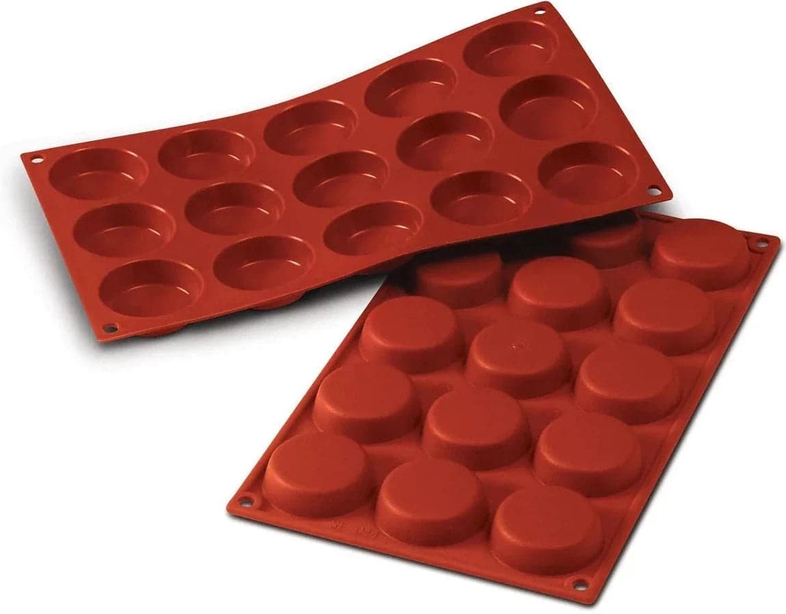 Silikomart – 0.59" x 0.55" Silicone 15 Compartment Flan Baking Mold – SF044
